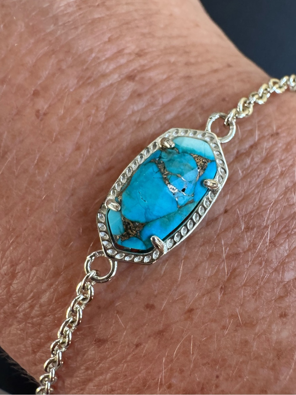 Kendra Scott Elaina Gold & Turquoise Bracelet
